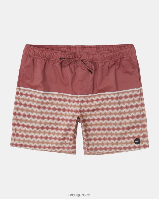 R422N854 Σορτς county ελαστική μέσης 17 RVCA για άνδρες και γυναίκες κιννάβαρι πυθμένα