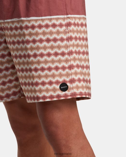 R422N854 Σορτς county ελαστική μέσης 17 RVCA για άνδρες και γυναίκες κιννάβαρι πυθμένα