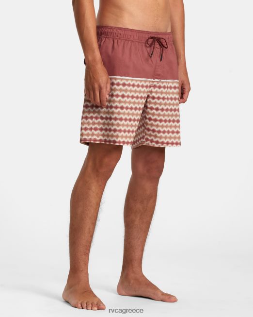 R422N854 Σορτς county ελαστική μέσης 17 RVCA για άνδρες και γυναίκες κιννάβαρι πυθμένα