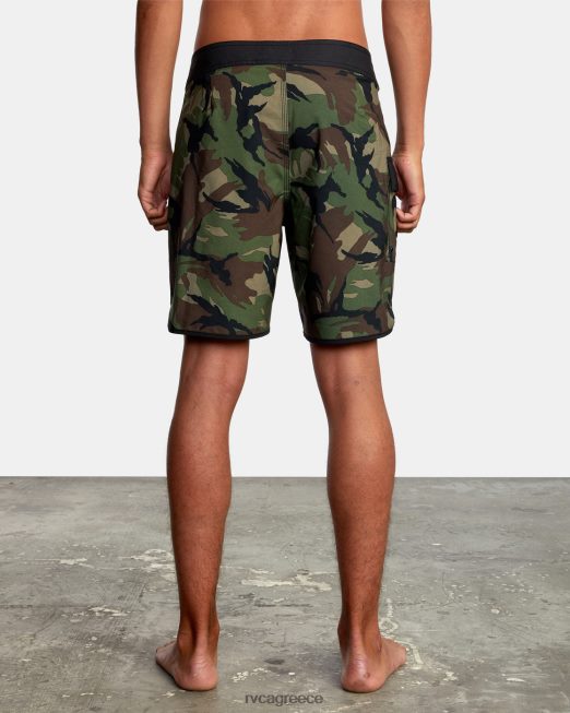 R422N8592 ανατολικά σορτς 18 RVCA για άνδρες και γυναίκες δάσος camo πυθμένα