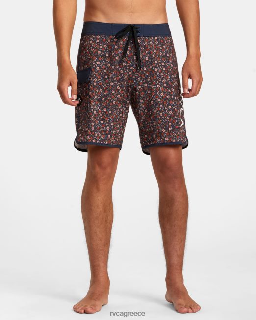 R422N859 ανατολικά σορτς 18 RVCA για άνδρες και γυναίκες κυκλοθυμικό μπλε πυθμένα