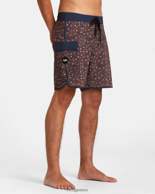 R422N859 ανατολικά σορτς 18 RVCA για άνδρες και γυναίκες κυκλοθυμικό μπλε πυθμένα