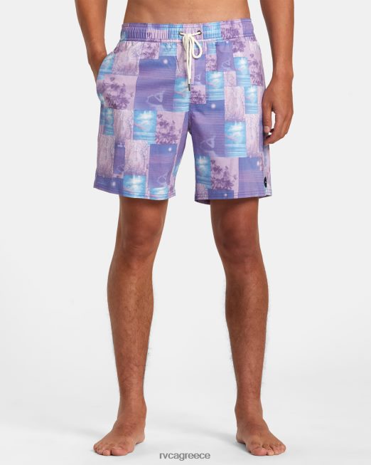 R422N861 Ελαστικό παντελόνι Colin sussingham 17 RVCA για άνδρες και γυναίκες ανοιχτό μωβ πυθμένα