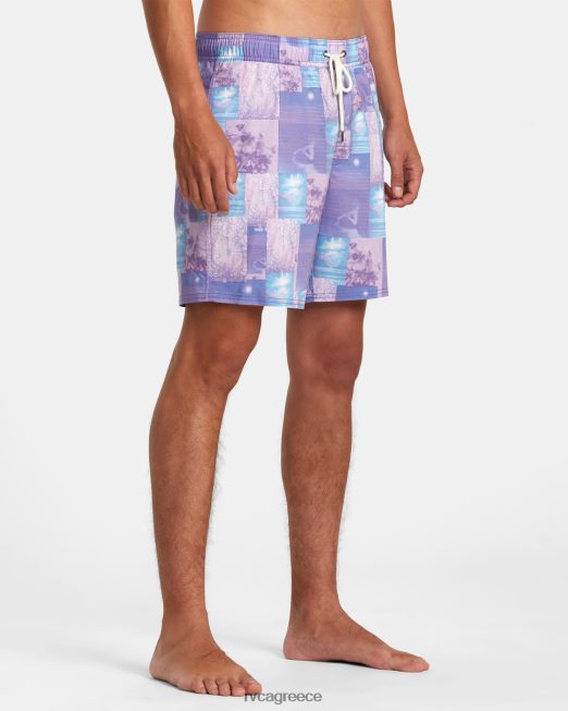 R422N861 Ελαστικό παντελόνι Colin sussingham 17 RVCA για άνδρες και γυναίκες ανοιχτό μωβ πυθμένα