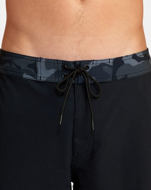 R422N8641 επιτραπέζιο σορτς apex 19 RVCA για άνδρες και γυναίκες μαύρο camo πυθμένα