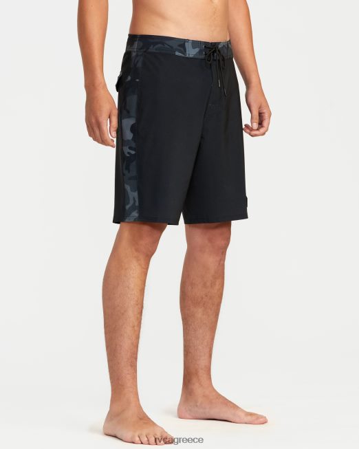 R422N8641 επιτραπέζιο σορτς apex 19 RVCA για άνδρες και γυναίκες μαύρο camo πυθμένα