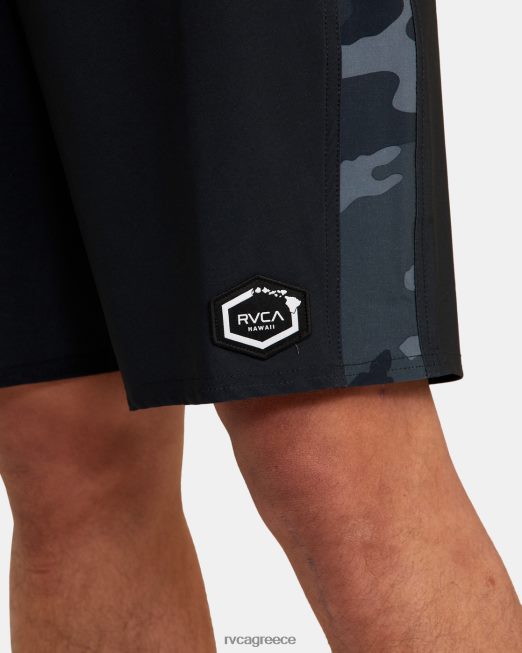 R422N8641 επιτραπέζιο σορτς apex 19 RVCA για άνδρες και γυναίκες μαύρο camo πυθμένα