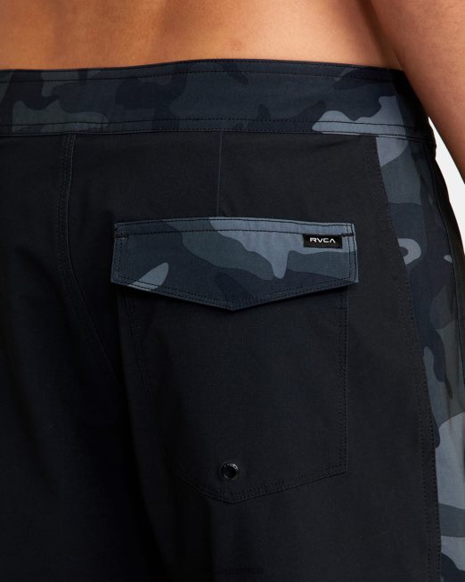 R422N8641 επιτραπέζιο σορτς apex 19 RVCA για άνδρες και γυναίκες μαύρο camo πυθμένα