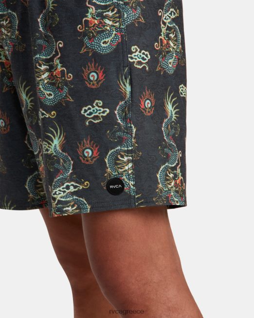 R422N868 σορτς ατλάς ελαστική μέσης 17 RVCA για άνδρες και γυναίκες πολυ πυθμένα