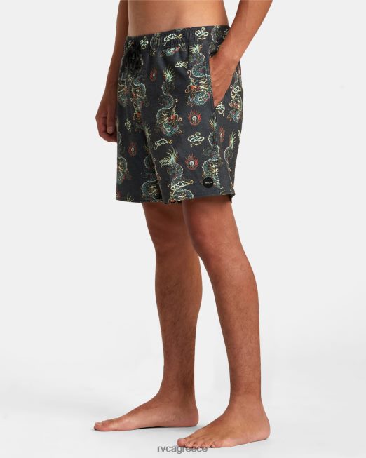 R422N868 σορτς ατλάς ελαστική μέσης 17 RVCA για άνδρες και γυναίκες πολυ πυθμένα