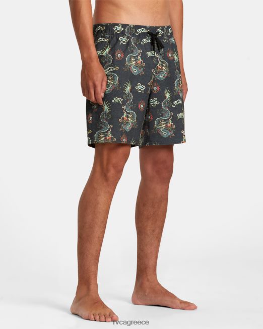 R422N868 σορτς ατλάς ελαστική μέσης 17 RVCA για άνδρες και γυναίκες πολυ πυθμένα