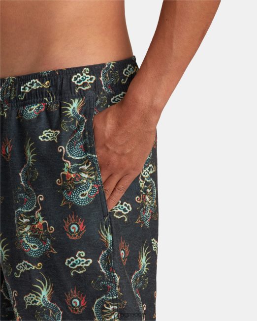 R422N868 σορτς ατλάς ελαστική μέσης 17 RVCA για άνδρες και γυναίκες πολυ πυθμένα