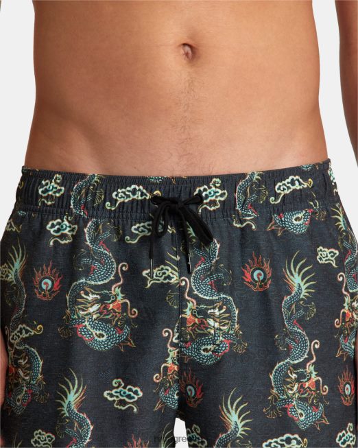 R422N868 σορτς ατλάς ελαστική μέσης 17 RVCA για άνδρες και γυναίκες πολυ πυθμένα