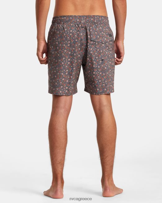 R422N871 Barnes ελαστικό σορτς μέσης 17 RVCA για άνδρες και γυναίκες κυκλοθυμικό μπλε πυθμένα