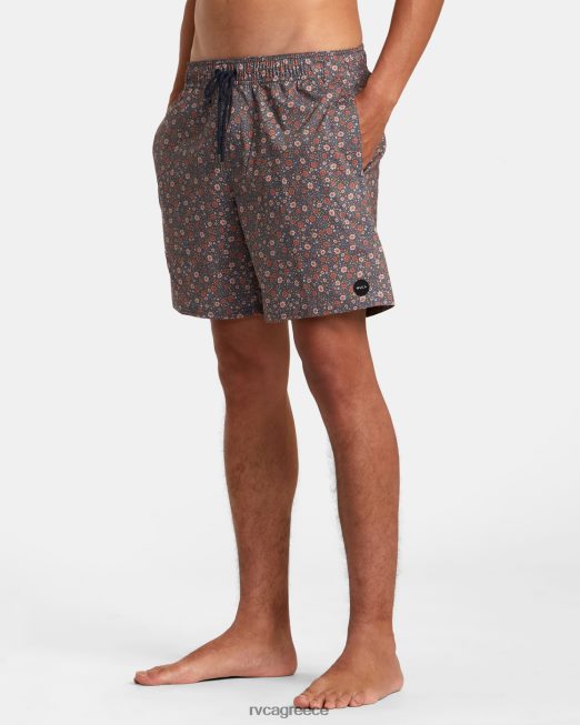 R422N871 Barnes ελαστικό σορτς μέσης 17 RVCA για άνδρες και γυναίκες κυκλοθυμικό μπλε πυθμένα