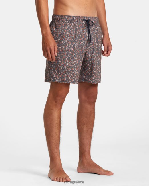 R422N871 Barnes ελαστικό σορτς μέσης 17 RVCA για άνδρες και γυναίκες κυκλοθυμικό μπλε πυθμένα