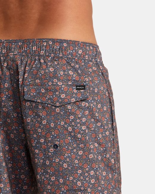 R422N871 Barnes ελαστικό σορτς μέσης 17 RVCA για άνδρες και γυναίκες κυκλοθυμικό μπλε πυθμένα