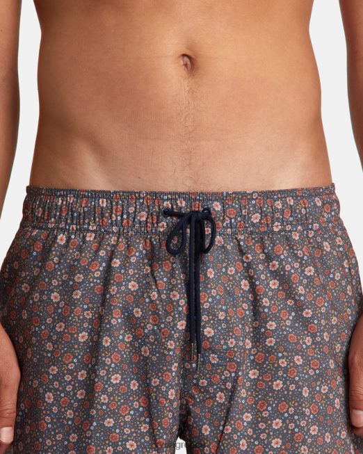 R422N871 Barnes ελαστικό σορτς μέσης 17 RVCA για άνδρες και γυναίκες κυκλοθυμικό μπλε πυθμένα