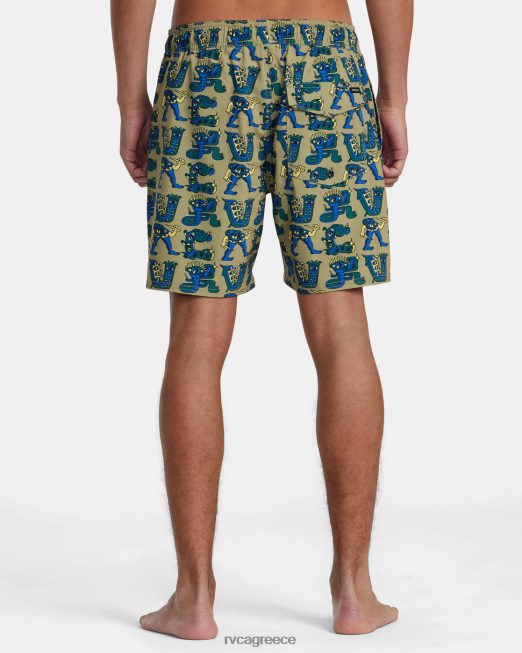 R422N872 ελαστικό σορτς μέσης 17 RVCA για άνδρες και γυναίκες αβοκάντο πυθμένα