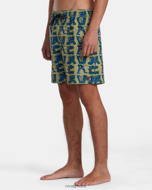 R422N872 ελαστικό σορτς μέσης 17 RVCA για άνδρες και γυναίκες αβοκάντο πυθμένα