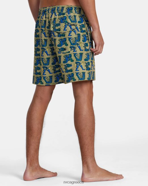 R422N872 ελαστικό σορτς μέσης 17 RVCA για άνδρες και γυναίκες αβοκάντο πυθμένα