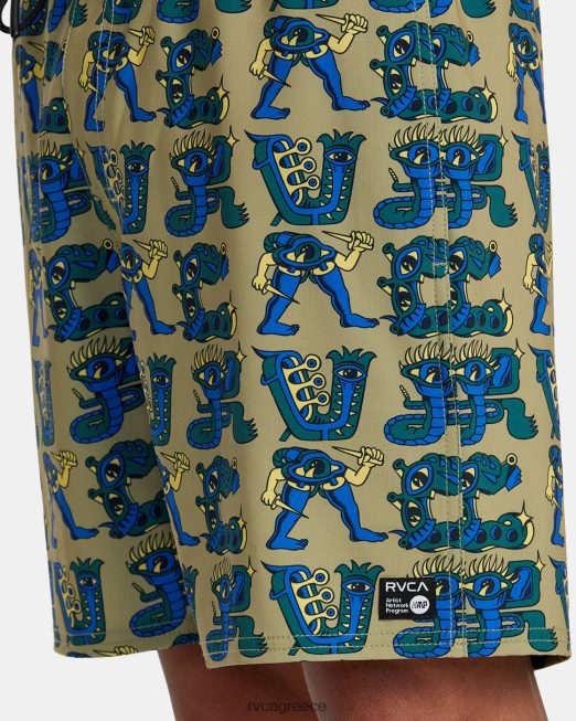 R422N872 ελαστικό σορτς μέσης 17 RVCA για άνδρες και γυναίκες αβοκάντο πυθμένα