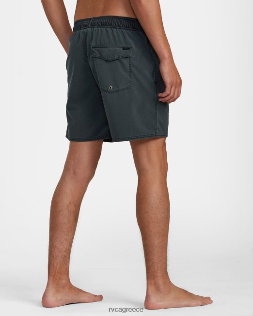 R422N8744 va pigment ελαστικό σορτς μέσης 17 RVCA για άνδρες και γυναίκες μαύρος πυθμένα