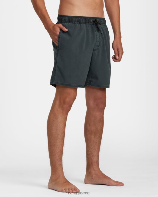 R422N8744 va pigment ελαστικό σορτς μέσης 17 RVCA για άνδρες και γυναίκες μαύρος πυθμένα