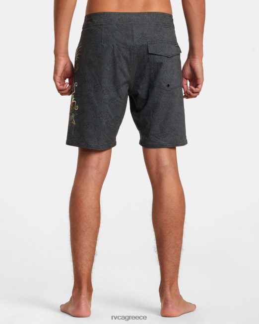 R422N876 παντελόνι από νέον δράκο ελαστικό 18 RVCA για άνδρες και γυναίκες μαύρος πυθμένα