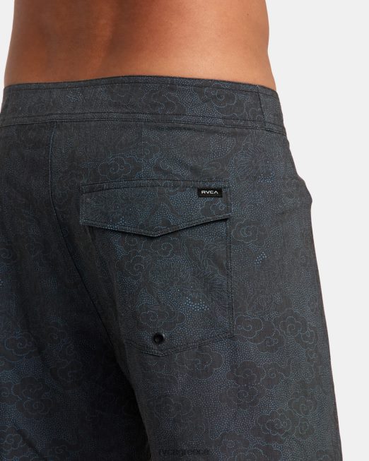 R422N876 παντελόνι από νέον δράκο ελαστικό 18 RVCA για άνδρες και γυναίκες μαύρος πυθμένα