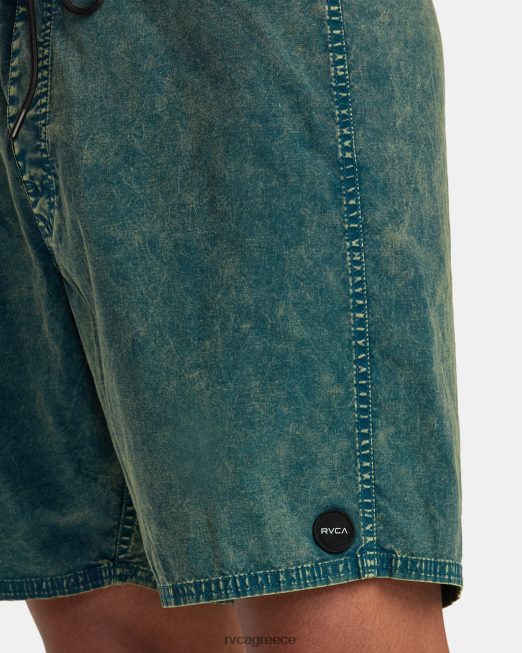 R422N877 σορτς πλακέτας 17 RVCA για άνδρες και γυναίκες πράσινη ομίχλη πυθμένα