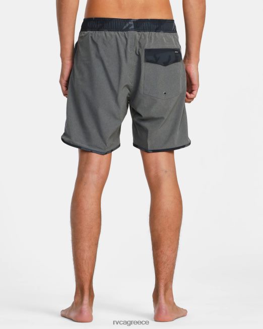 R422N8798 Σορτσάκι ανατολικής και ελαστικής μέσης 17 RVCA για άνδρες και γυναίκες ερείκη γκρι πυθμένα