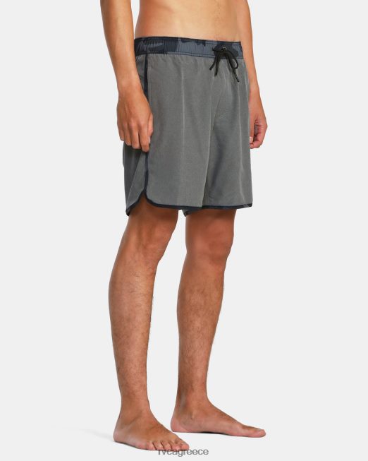 R422N8798 Σορτσάκι ανατολικής και ελαστικής μέσης 17 RVCA για άνδρες και γυναίκες ερείκη γκρι πυθμένα