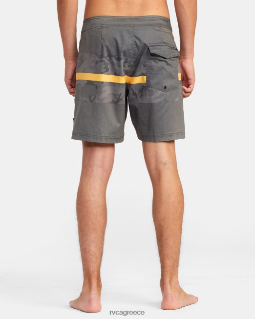 R422N8860 westport hawaii print shorts 17 RVCA για άνδρες και γυναίκες μαύρο camo πυθμένα