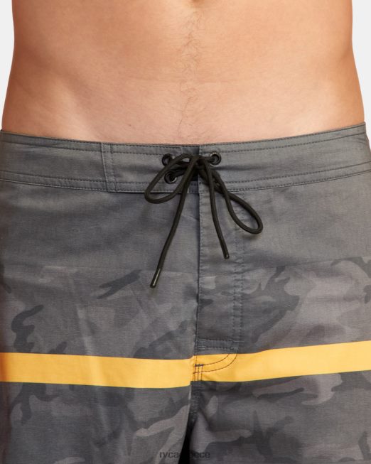 R422N8860 westport hawaii print shorts 17 RVCA για άνδρες και γυναίκες μαύρο camo πυθμένα