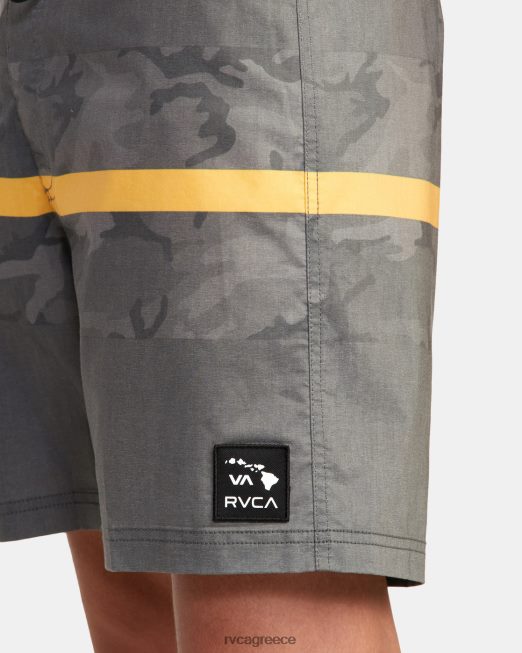 R422N8860 westport hawaii print shorts 17 RVCA για άνδρες και γυναίκες μαύρο camo πυθμένα