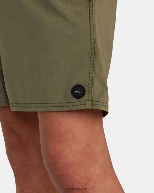 R422N8965 va pigment ελαστικό σορτς μέσης 17 RVCA για άνδρες και γυναίκες ελιά πυθμένα