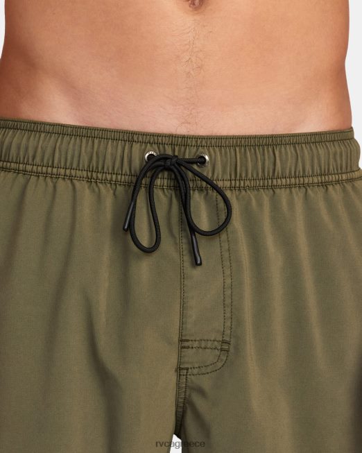 R422N8965 va pigment ελαστικό σορτς μέσης 17 RVCA για άνδρες και γυναίκες ελιά πυθμένα