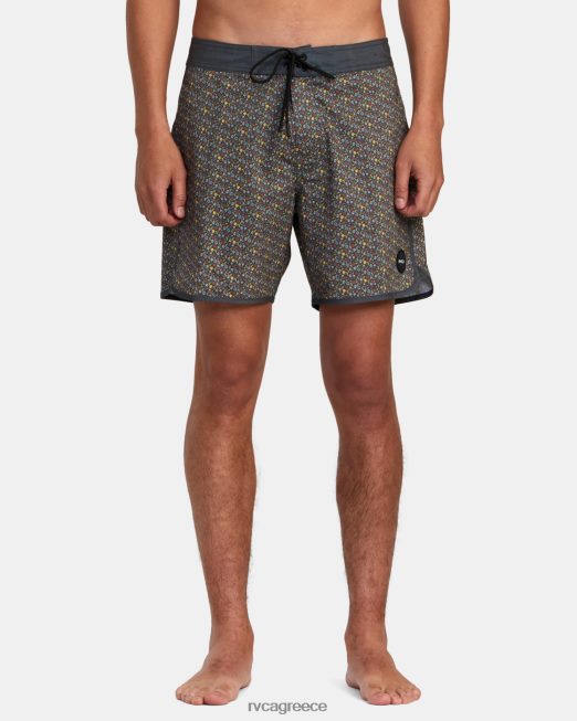 R422N8987 σορτς freeport 16 RVCA για άνδρες και γυναίκες φωτεινό μαύρο πυθμένα