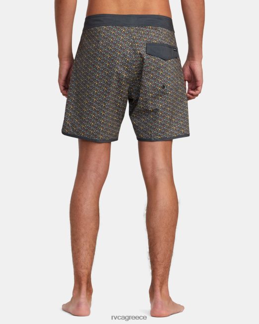 R422N8987 σορτς freeport 16 RVCA για άνδρες και γυναίκες φωτεινό μαύρο πυθμένα