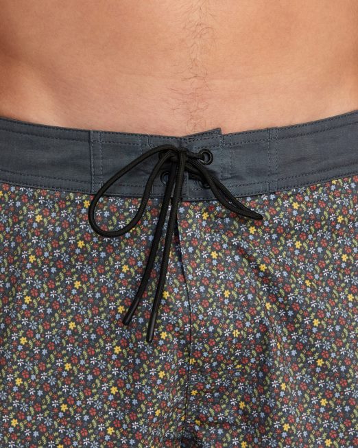 R422N8987 σορτς freeport 16 RVCA για άνδρες και γυναίκες φωτεινό μαύρο πυθμένα