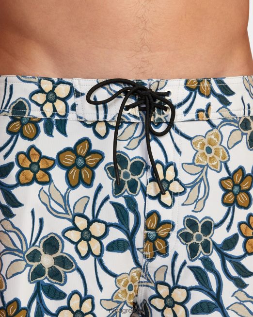 R422N8988 va print short board 19 RVCA για άνδρες και γυναίκες ασημί χλωρίνη πυθμένα