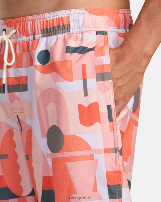 R422N8995 jese brown 17 ελαστική μέση boardshort RVCA για άνδρες και γυναίκες γιορτή πυθμένα