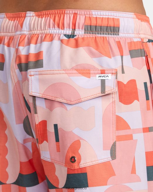 R422N8995 jese brown 17 ελαστική μέση boardshort RVCA για άνδρες και γυναίκες γιορτή πυθμένα