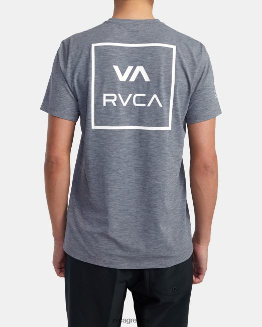 R422N8582 κοντομάνικο rashguard RVCA για άνδρες και γυναίκες ερείκη γκρι είδη ένδυσης