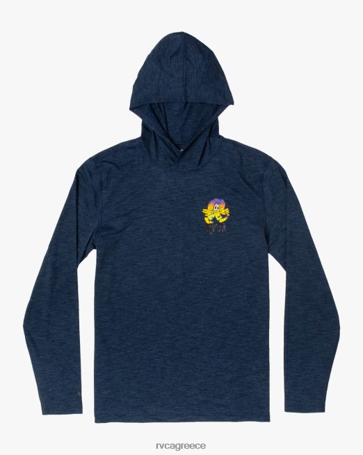 R422N8590 surf print rashguard hoodie RVCA για άνδρες και γυναίκες ναυτικό ρείκι είδη ένδυσης