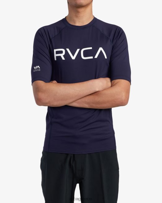 R422N8591 κοντομάνικο rashguard RVCA για άνδρες και γυναίκες ΠΟΛΕΜΙΚΟ ΝΑΥΤΙΚΟ είδη ένδυσης