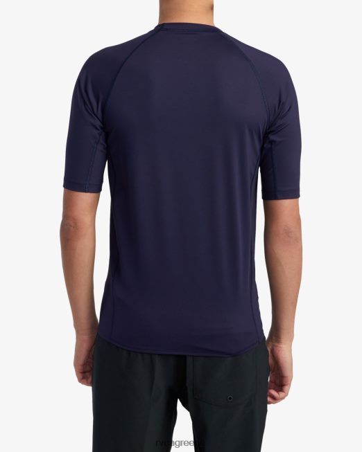 R422N8591 κοντομάνικο rashguard RVCA για άνδρες και γυναίκες ΠΟΛΕΜΙΚΟ ΝΑΥΤΙΚΟ είδη ένδυσης