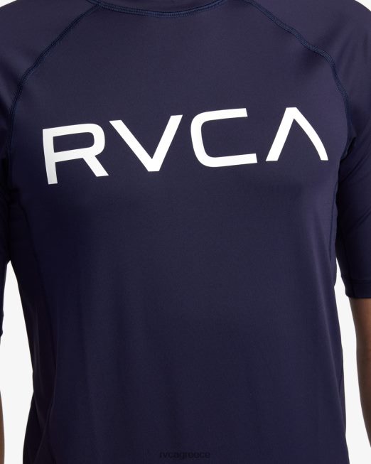 R422N8591 κοντομάνικο rashguard RVCA για άνδρες και γυναίκες ΠΟΛΕΜΙΚΟ ΝΑΥΤΙΚΟ είδη ένδυσης