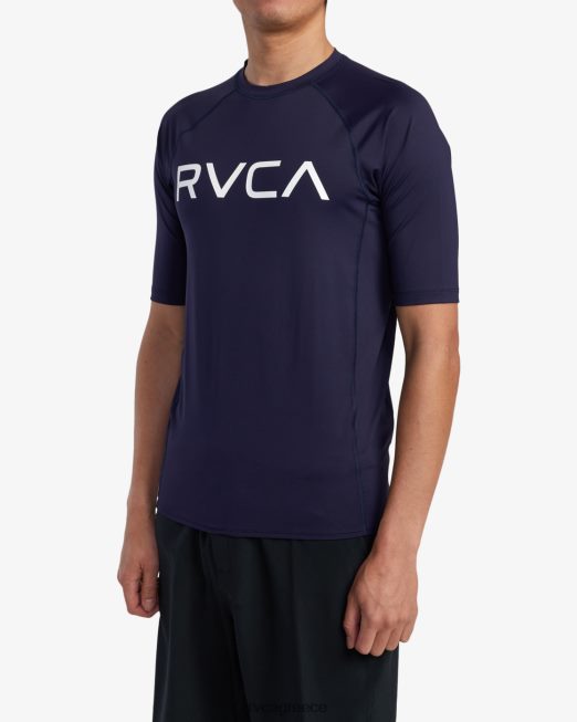 R422N8591 κοντομάνικο rashguard RVCA για άνδρες και γυναίκες ΠΟΛΕΜΙΚΟ ΝΑΥΤΙΚΟ είδη ένδυσης